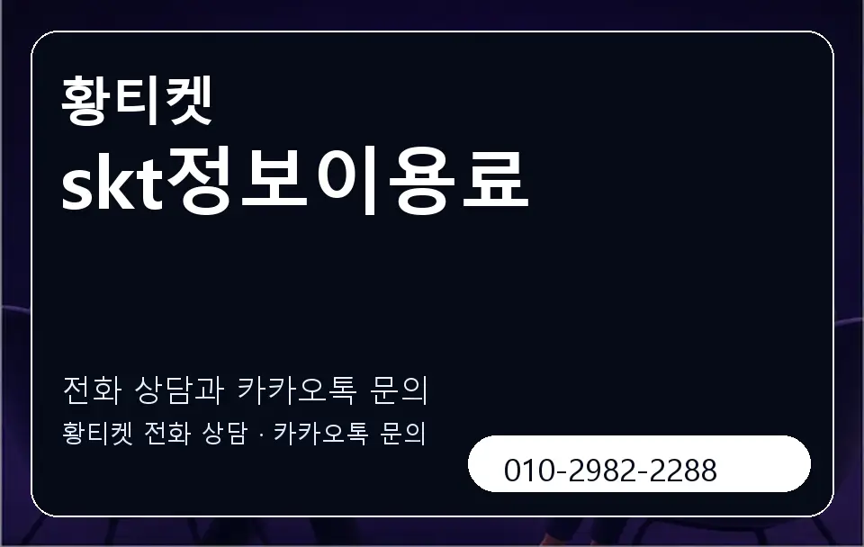 skt정보이용료 황티켓 캐러셀 1