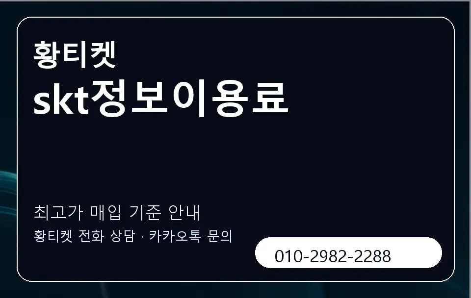 skt정보이용료 황티켓 캐러셀 3