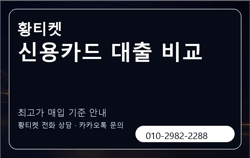 신용카드 대출 비교 황티켓 캐러셀 3