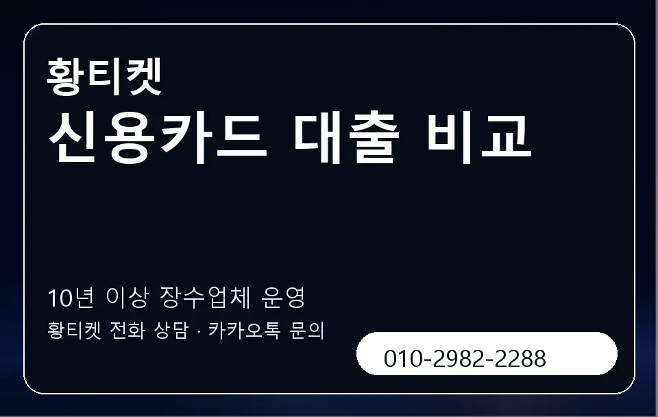 신용카드 대출 비교 황티켓 캐러셀 5