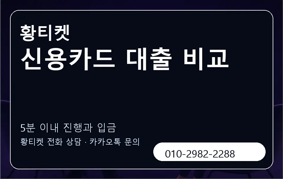 신용카드 대출 비교 황티켓 캐러셀 6