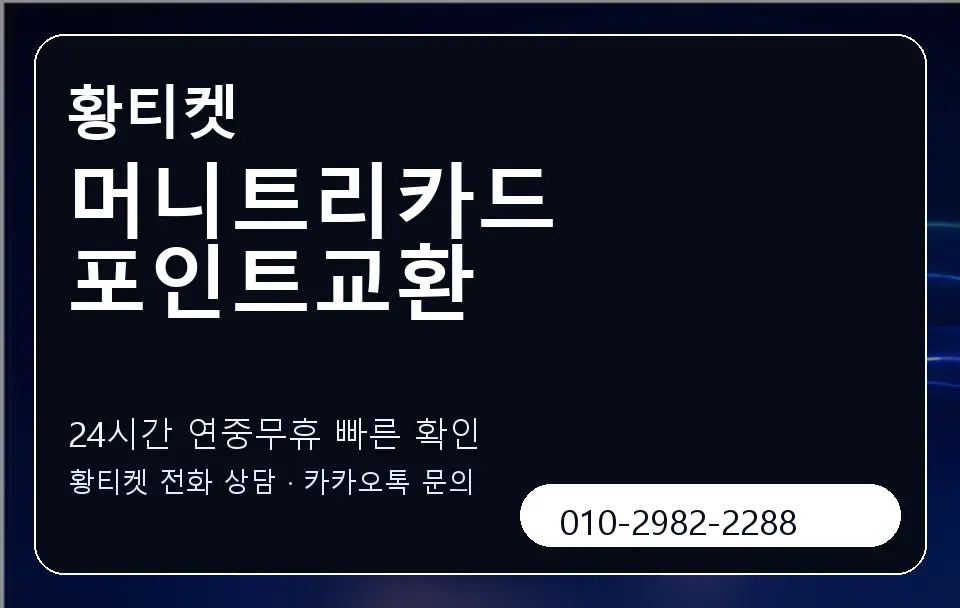 머니트리카드 포인트교환 황티켓 캐러셀 2